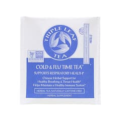 Triple Leaf Tea, Cold & Flu Time Herbal Tea, Caffeine Free, 20 Tea Bags, 1.06 oz (30 g)