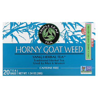 Triple Leaf Tea‏, Horny Goat Weed, נטול קפאין, 20 שקיקי תה, 38 גרם (1.34 אונקיות)