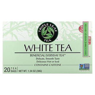 Triple Leaf Tea, белый чай, 20 чайных пакетиков, 38 г (1,34 унции)