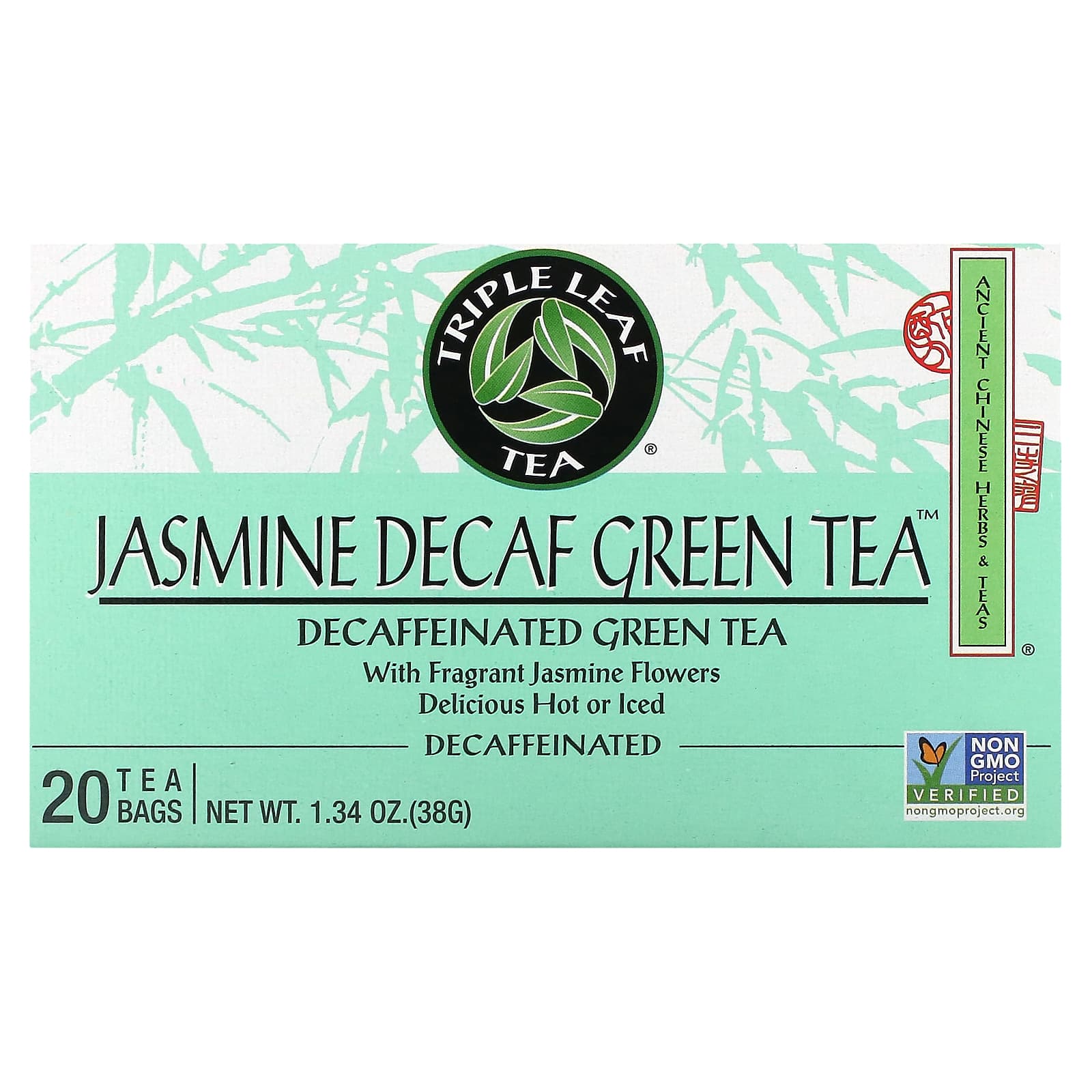 Jasmine Decaf Green Tea, 20 Tea Bags, 1.34 oz (38 g)