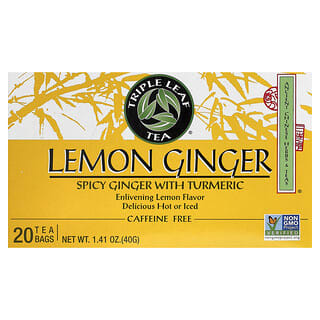Triple Leaf Tea, Teh Jahe Lemon, 20 Kantong Teh Celup, 40 g (1,41 ons)