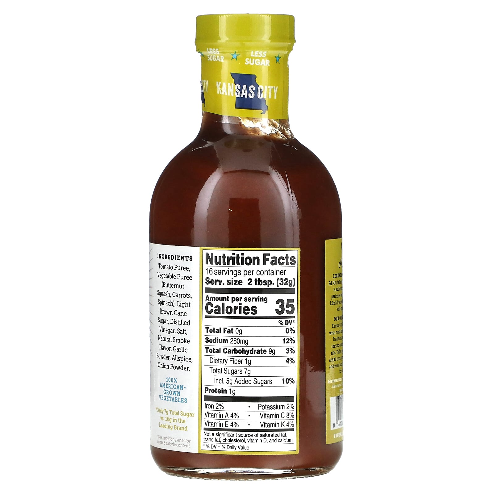 True Made Foods, Kansas City BBQ Sauce, Thick & Sweet with Hidden