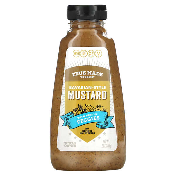 True Made Foods, Bavarian Style Mustard with Hidden Veggies, 12 oz (340 g)