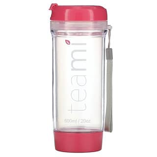Teami, 隨身攜帶的玻璃杯，粉色，20 盎司（600 毫升）。