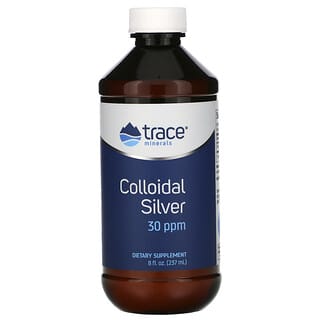 Trace Minerals ®, Plata coloidal, 30 ppm, 237 ml (8 oz. Líq.)