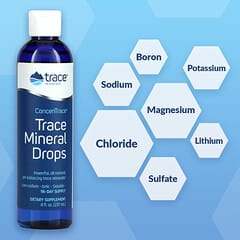 Trace Minerals ®, ConcenTrace（コンセントレース）、微量ミネラルドロップ、237ml（8液量オンス）