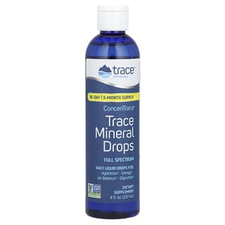 Trace Minerals ®, ConcenTrace, Trace Mineral Drops, Full Spectrum, 8 fl oz (237 ml)