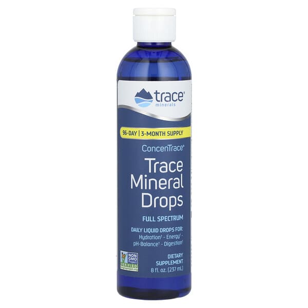 Trace Minerals ®, ConcenTrace（コンセントレース）、トレースミネラル ドロップス、フルスペクトラム、237ml（8液量オンス）