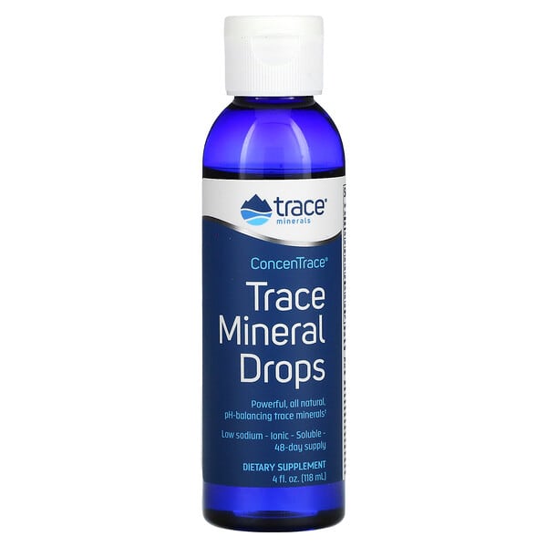Trace Minerals ®, ConcenTrace（コンセントレース）、微量ミネラルドロップ、118ml（4液量オンス）