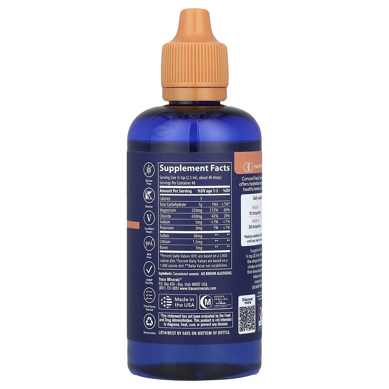 ConcenTrace®, Gotas de Minerais, 118 ml (4 fl oz) ConcenTrace®, Gotas de Minerais, 118 ml (4 fl oz)
