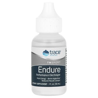 Trace Minerals ®‏, TM Sport, Endure, אלקטרוליט לביצועים, 1 אונקיית נוזל (30 מ“ל)