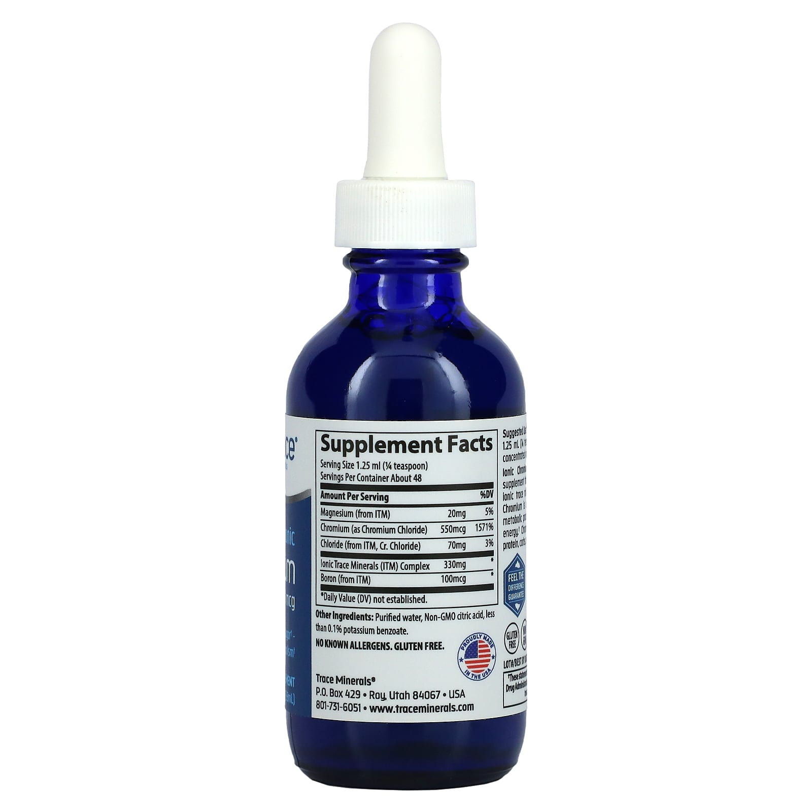 Trace Minerals ®, Ionic Chromium, 550 mcg, 2 fl oz (59 ml)