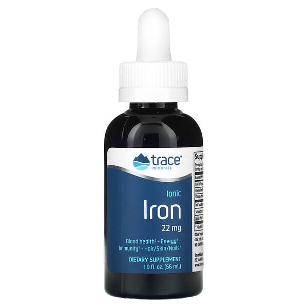 Trace Minerals ®‏, ברזל יוני, 22 מ"ג, 56 מ"ל (1.9 אונקיות נוזל)