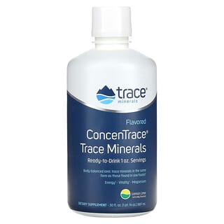 Trace Minerals ®, ConcenTrace, микроэлементы, со вкусом лимона и лайма, 887 мл (30 жидк. унций)