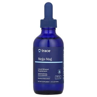 Trace Minerals ®, Mega-Mag с ниско съдържание на натрий, 400 mg, 4 течни унции (118 ml)