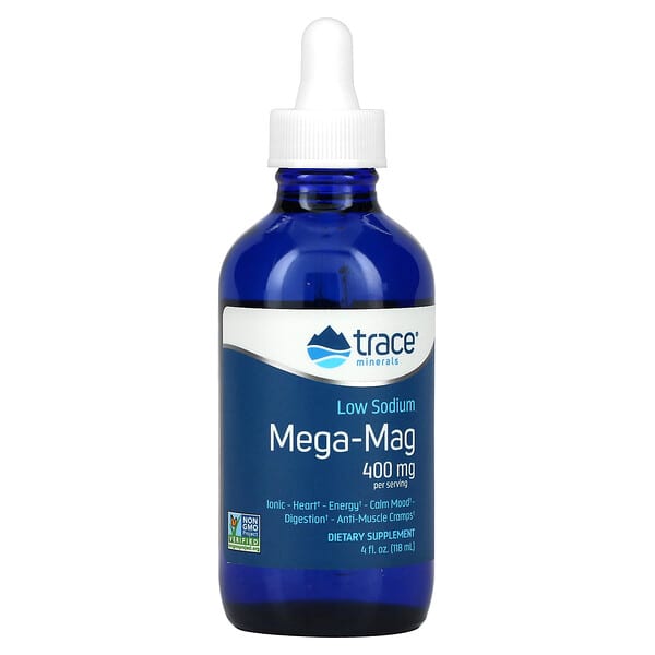 Trace Minerals ®, 低塩メガマグネシウム、400mg、118ml（4液量オンス）