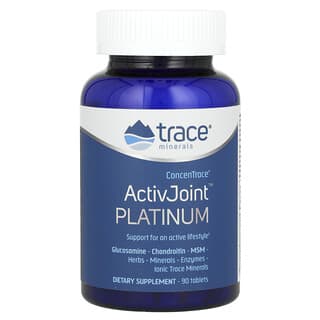 Trace Minerals ®, ConcenTrace, ActivJoint, Platina, 90 Comprimidos