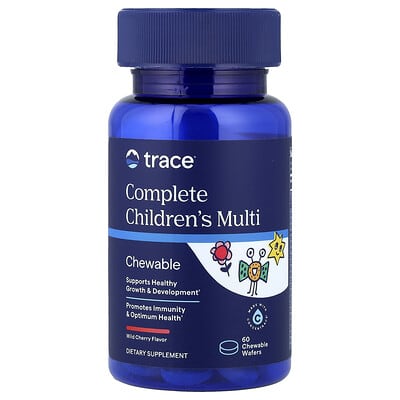 Trace, Complete Children's Multi, Wild Cherry, 60 Chewable Wafers