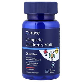 Trace, Barnas komplette tyggebare, ville kirsebær, 60 tyggebare skiver