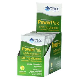 Trace Minerals ®, Electrolyte Stamina PowerPak, Лимонный лайм, 30 пакетов по 0,17 унции (4,9 г) каждый