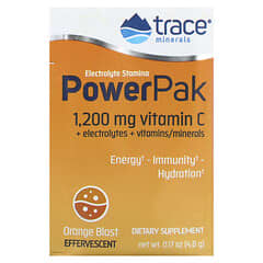 Trace Minerals ®, Electrolyte Stamina PowerPak, Orange Blast, Power-Mix mit Elektrolyten für Ausdauer, Orangengeschmack, 30 Päckchen, je 4,8 g (0,17 oz.)