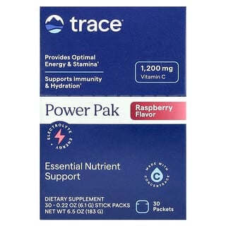 Trace, PowerPak, Frambuesa, 30 sobrecitos, 6,1 g (0,22 oz) cada uno