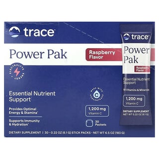 Trace, PowerPak，樹莓味，30 條，每條 0.22 盎司（6.1 克）