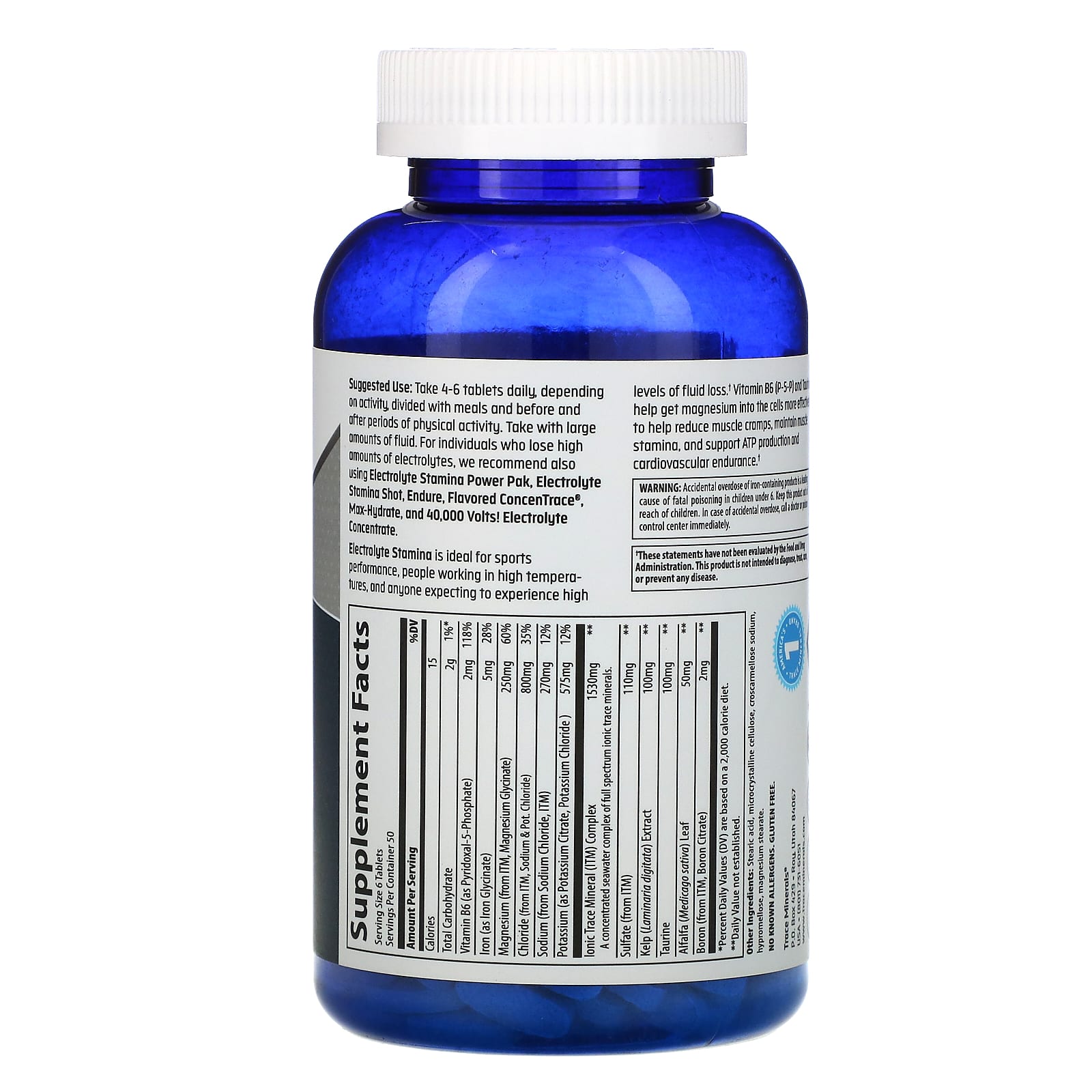Trace Minerals ®, TM Sport, Electrolyte Stamina, 300 Tablets