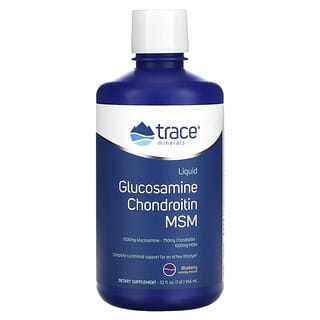Trace Minerals ®, Liquid Glucosamine, Chondroitin, flüssiges Glucosamin, Chondroitin, MSM, Heidelbeere, 946 ml (32 fl. oz.)
