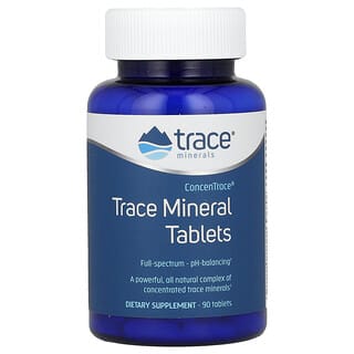 Trace Minerals ®, ConcenTrace（コンセントレース）、微量ミネラルタブレット、90粒