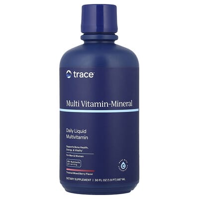 Trace, Multivitamin and Minerals, Unisex, Tropical Mixed Berry Flavor, 30 fl oz (887 ml)