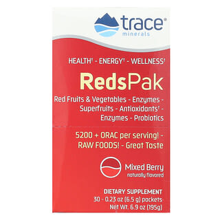 Trace Minerals ®, Reds Pak, Mélange de baies, 30 sachets, 6,5 g pièce