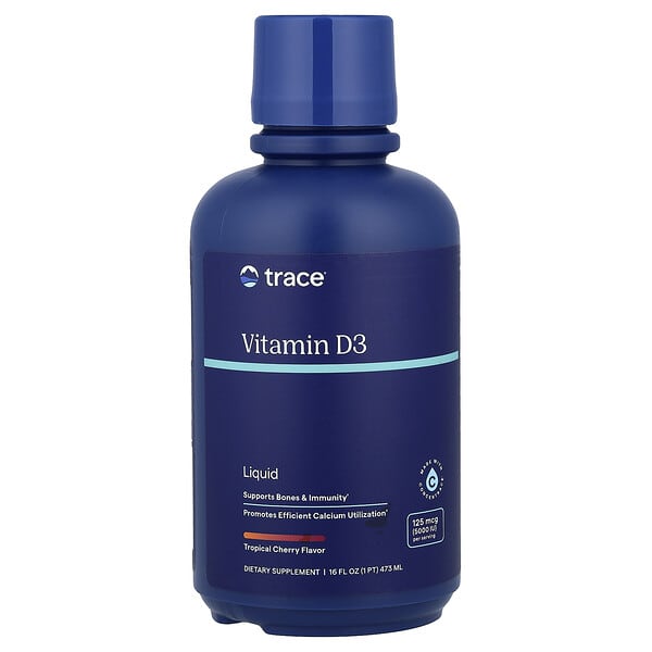 Trace, Vitamin D3 Liquid, Tropical Cherry, 16 fl oz (473 ml) — product photo 1