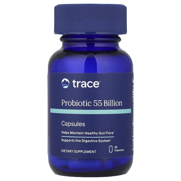 Trace, Probiotika, 55 milliarder, 30 kapsler