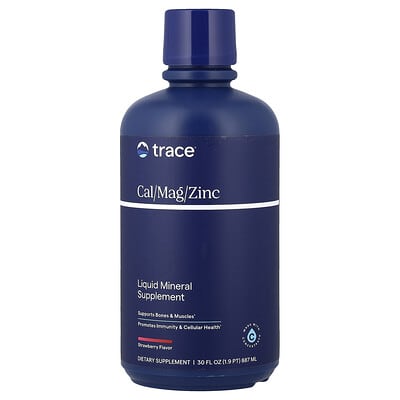 Trace, Liquid Mineral Supplement, Cal/Mag/Zinc, Strawberry , 30 fl oz (887 ml)