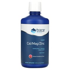 Trace Minerals ®, Liquid Cal/Mag/Zinc, flüssiges Calcium/Magnesium/Zink, Erdbeere, 946 ml (32 fl. oz.)