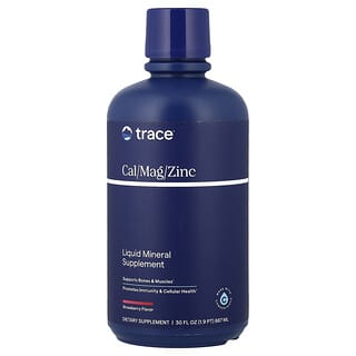 Trace, Płynny kal/magazyn/cynk + witamina D3, truskawka, 946 ml