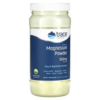 Trace Minerals ®‏, Stress-X, אבקת מגנזיום, לימון ליים, 250 גרם (8.8 אונקיות)