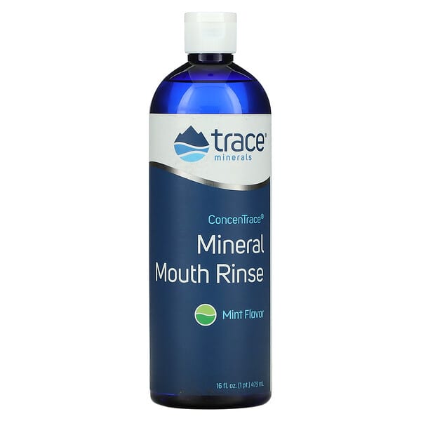 Trace Minerals ®‏, غسول فم بالمعادن ConcenTrace، بالنعناع، 16 أونصة سائلة (473 مل)