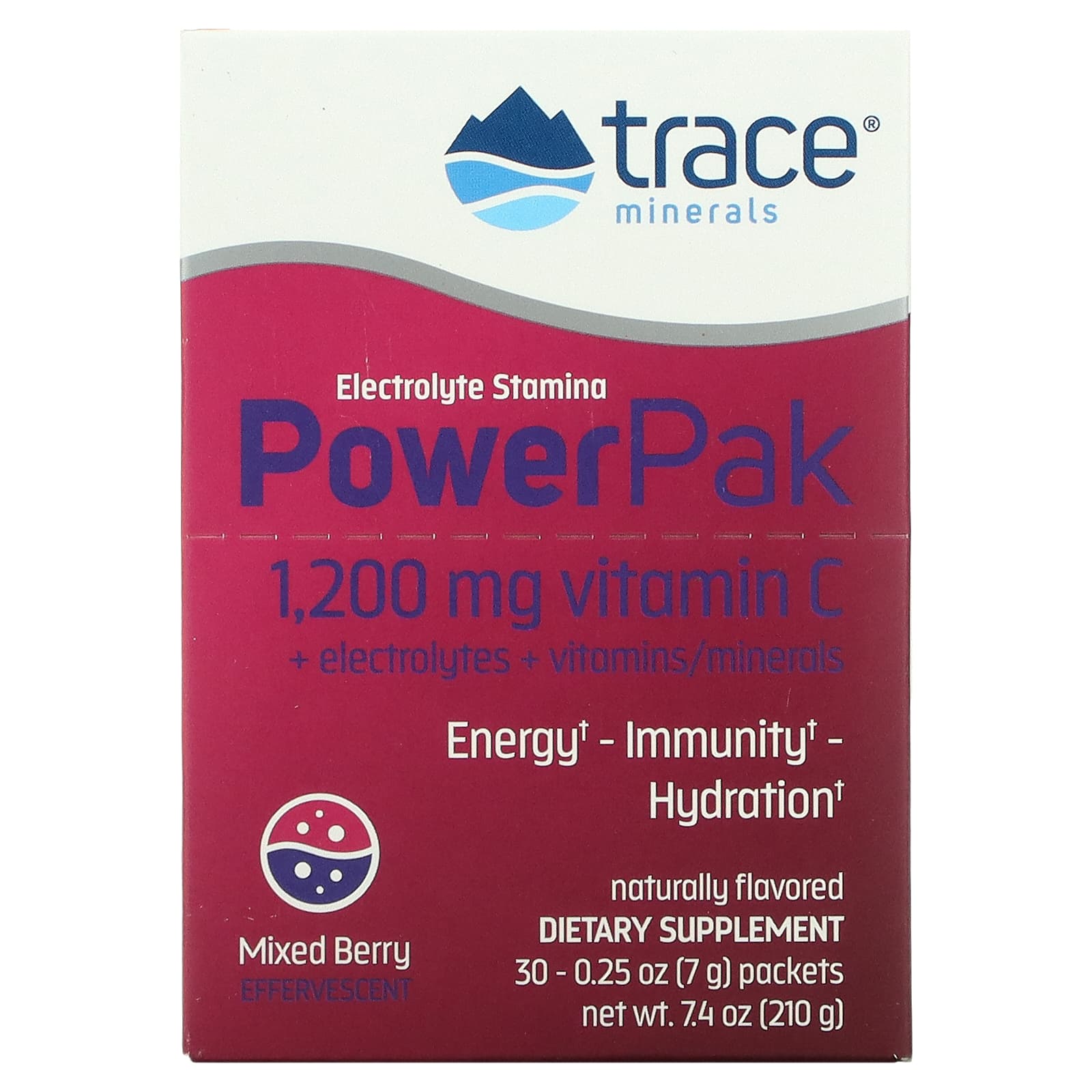 Trace Minerals ®, Electrolyte Stamina PowerPak, Mixed Berry, 30 Packets