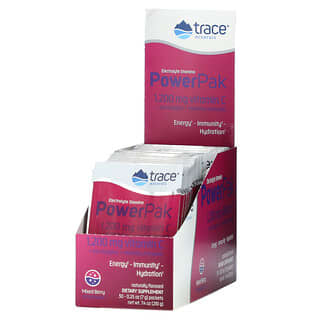 Trace Minerals ®, Electrolyte Stamina PowerPak, ягодная смесь, 30 пакетиков по 7 г (0,25 унции)