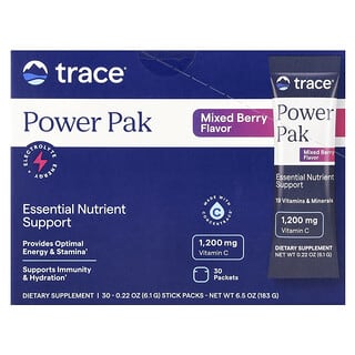 Trace Minerals ®, Power Pak, Frutos Silvestres Mistos, 30 Embalagens, 6,1 g (0,22 oz) Cada