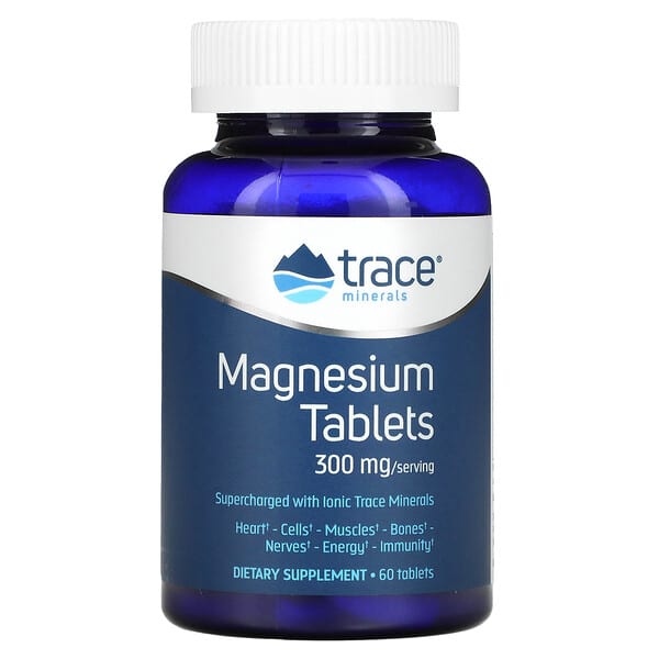 Trace Minerals ®, Magnesium, 300 mg, 60 Tablets (150 mg per Tablet)
