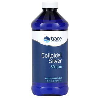 Trace Minerals ®, Plata coloidal, 30 ppm, 473 ml (16 oz. Líq.)