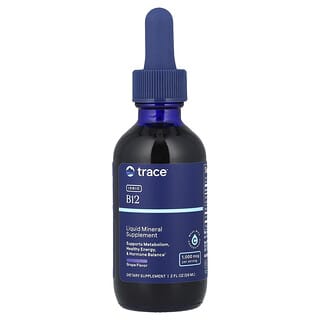 Trace Minerals ®, Ionic B12, Raisin naturel, 1000 µg, 59 ml