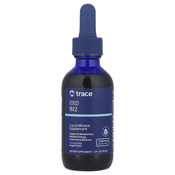 Trace, Ionic B12, naturalne winogrono, 1000 µg, 59 ml