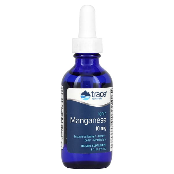 Trace Minerals ®‏, "מנגן יוני, 10 מ""ג, 2 אונקיות נוזל (59 מ""ל)"