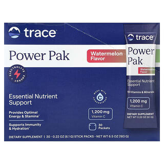 Trace, Power Pak, Pastèque, 30 sachets en stick, 6,1 g chacun