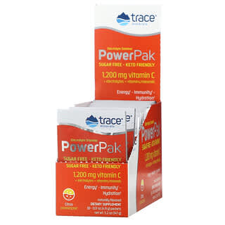 Trace Minerals ®, Electrolyte Stamina PowerPak, zuckerfrei, Zitrus, 30 Päckchen, je 4,9 g (0,17 oz.)
