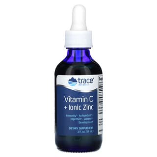 Trace Minerals ®‏, ויטמין C + אבץ יוני, 2 אונקיות נוזל (59 מ“ל)